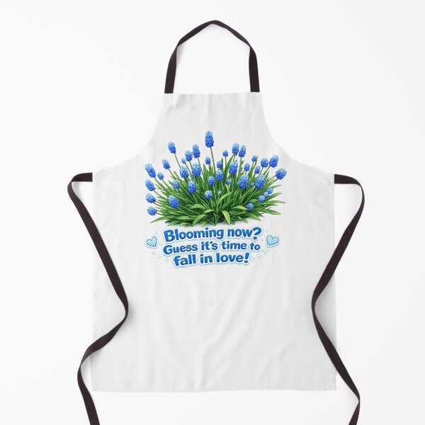 Item preview, Blooming Now? Guess It’s Time to Fall in Love! Blue Grape Hyacinth Floral Cute Spring Design designed and sold by IrynaLineArt.