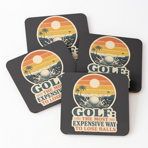 Item preview, Funny Golf Quote - Most Expensive Way To Lose Balls - Retro Water Hazard designed and sold by BelievingCreates.