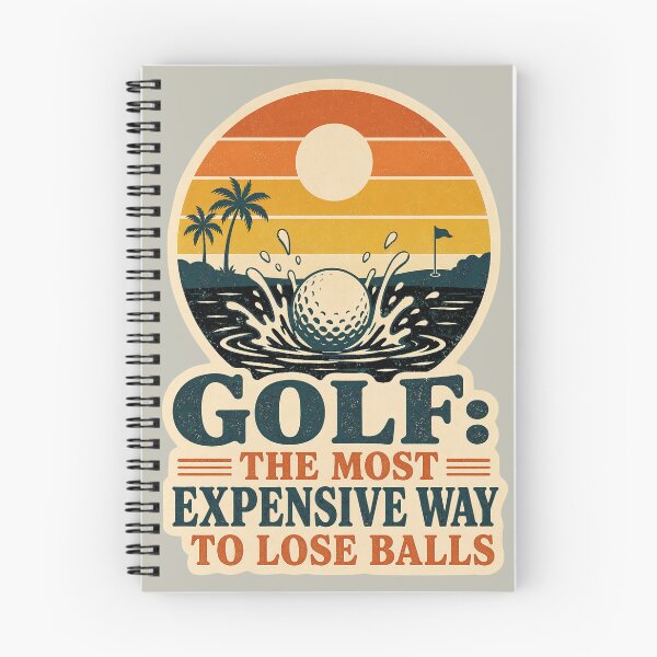 Item preview, Funny Golf Quote - Most Expensive Way To Lose Balls - Retro Water Hazard designed and sold by BelievingCreates.