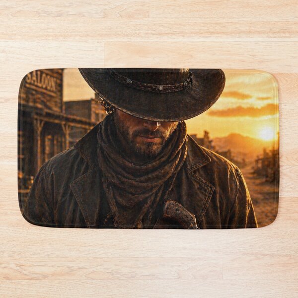 Item preview, Lone Gunslinger Cowboy – Wild West Outlaw at Sunset designed and sold by  QuarterHorseArt by Just my Studio.