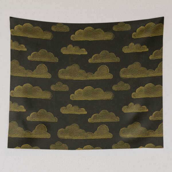 Item preview, Dreamtime Clouds Watercolor Pattern - Coal + Ochre designed and sold by Irene Estelle.