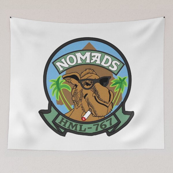 Item preview, The Desert Drifters: HML-767 Nomads Squadron Emblem designed and sold by CharlieDesings.