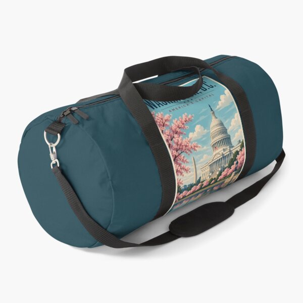 Item preview, Washington DC Cherry Blossoms Illustration Travel Art Vintage designed and sold by KrisSidDesigns.