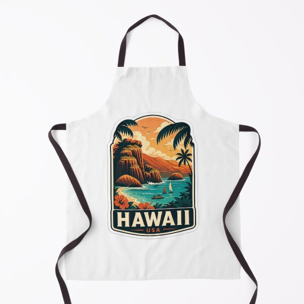 Item preview, Sticker Viaje Hawaii Atardecer Costa Vintage designed and sold by nowaforart.