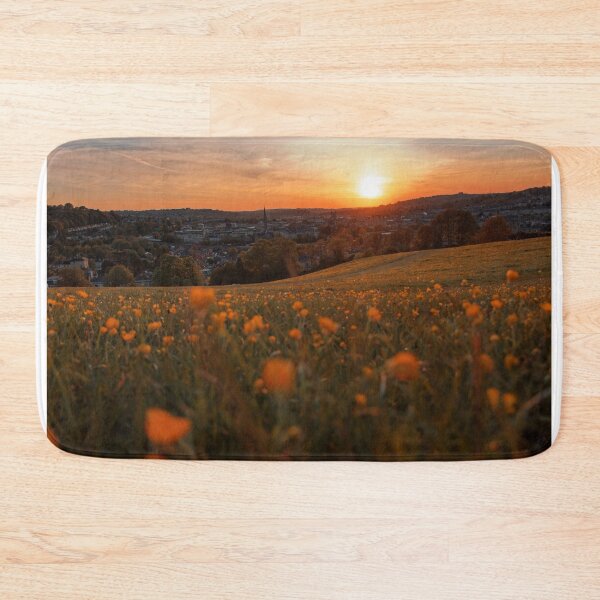 Item preview, Bath Sunset Cityscape clear view of the City through buttercup meadows designed and sold by duncan1980uk.