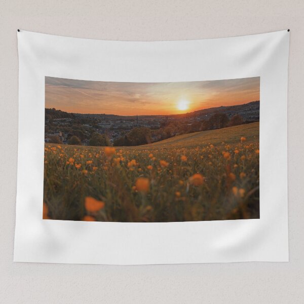 Item preview, Bath Sunset Cityscape clear view of the City through buttercup meadows designed and sold by duncan1980uk.
