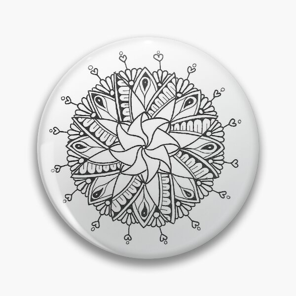 Item preview, Marilyn - Hand Drawn Simple Black White Mandala designed and sold by AJPrettyObscene.