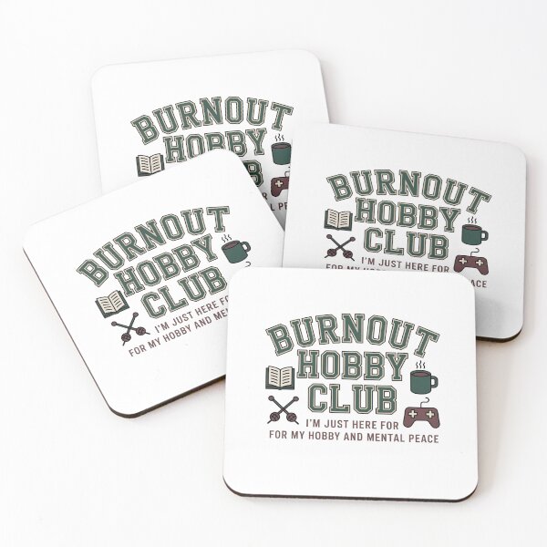 Item preview, Burnout Hobby Club Funny Mental Health Design designed and sold by WikaKowalczyk.