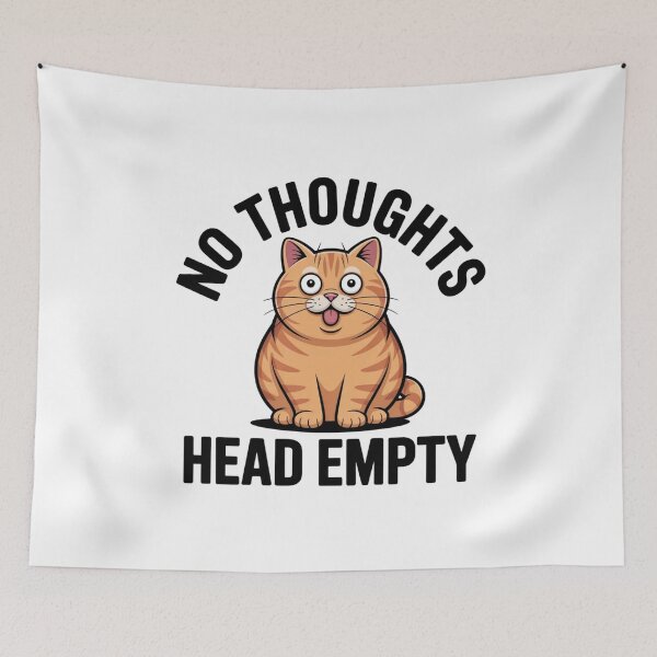 Item preview, No Thoughts Head Empty Funny Cat Lover Gift designed and sold by Mr-wow.