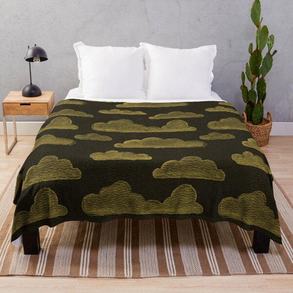 Item preview, Dreamtime Clouds Watercolor Pattern - Coal + Saffron designed and sold by Irene Estelle.