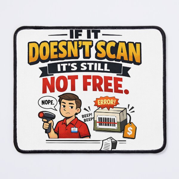 Item preview, If It Doesn’t Scan Not Free Funny Retail designed and sold by CoolTShirtDesign.