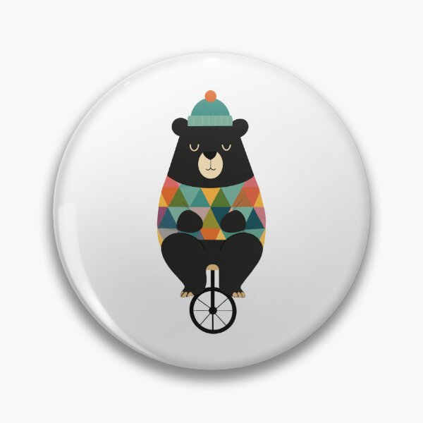 Item preview, Cute Cartoon Bear on Unicycle designed and sold by OlhaDreamArt.