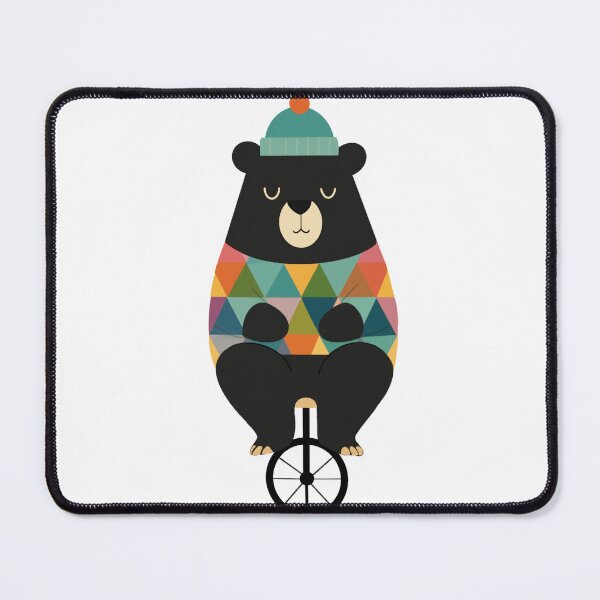 Item preview, Cute Cartoon Bear on Unicycle designed and sold by OlhaDreamArt.