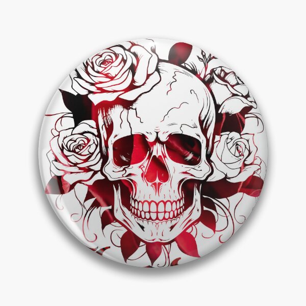 Item preview, Love and Death – Skull with Roses Design designed and sold by ANoelleART.