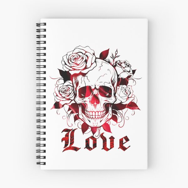 Item preview, Love and Death – Skull with Roses Design designed and sold by ANoelleART.