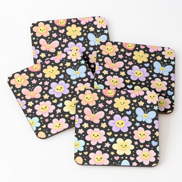 Item preview, Cute Flower Pattern Kawaii Floral Butterflies Colorful Design designed and sold by PunchDrop.