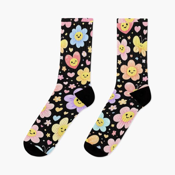 Item preview, Cute Flower Pattern Kawaii Floral Butterflies Colorful Design designed and sold by PunchDrop.