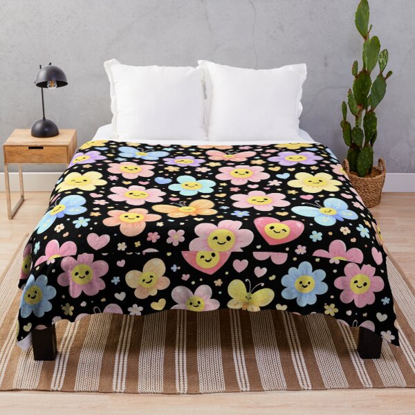 Item preview, Cute Flower Pattern Kawaii Floral Butterflies Colorful Design designed and sold by PunchDrop.
