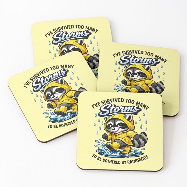 Item preview, Survived the Storms — Playful Raccoon Resilience Design designed and sold by FrescoDesign.