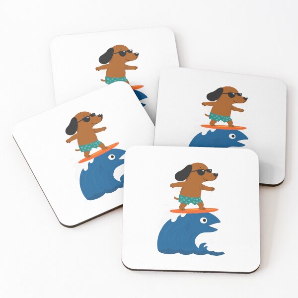 Item preview, Funny Surfing Dog Cartoon designed and sold by OlhaDreamArt.