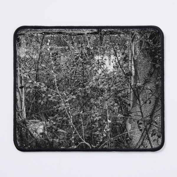 Item preview, Silence in Monochrome — Overgrown Abandoned Window designed and sold by Rabee Khalil Photography.