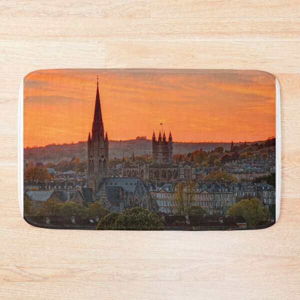 Item preview, Vibrant Sunset Cityscape Bath HDR in spring designed and sold by duncan1980uk.