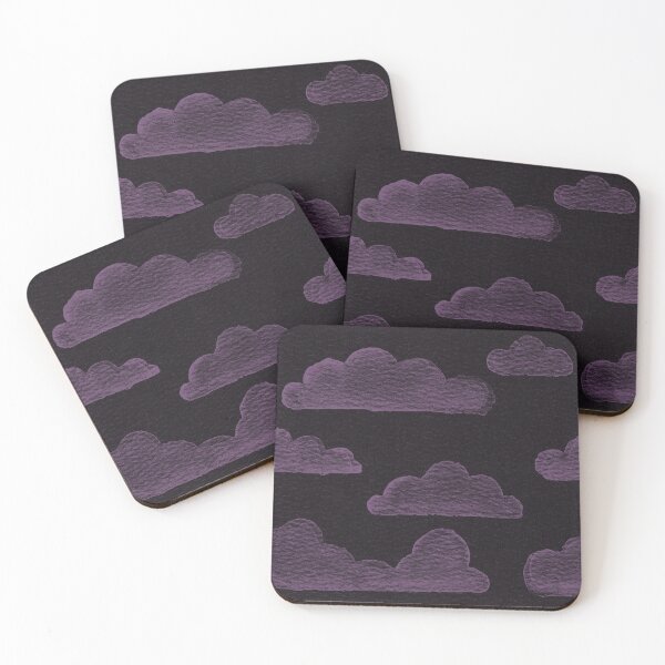 Item preview, Dreamtime Clouds Watercolor Pattern - Coal + Plum designed and sold by Irene Estelle.