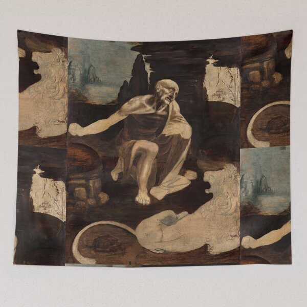 Item preview, Leonardo da Vinci Saint Jerome in the Wilderness Renaissance Religious Art Poster designed and sold by artofuniverse.