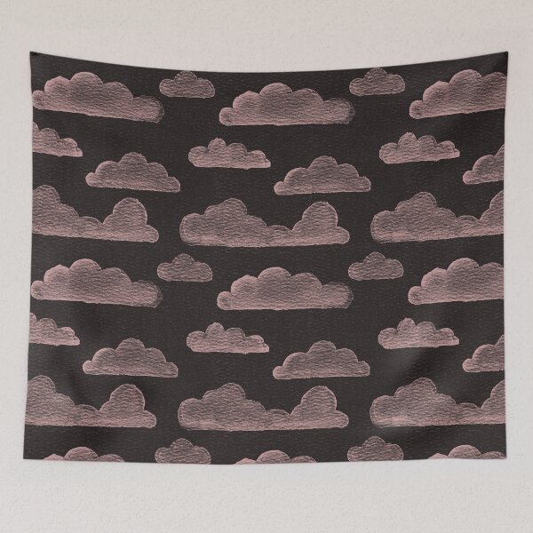 Item preview, Dreamtime Clouds Watercolor Pattern - Coal + Rose designed and sold by Irene Estelle.