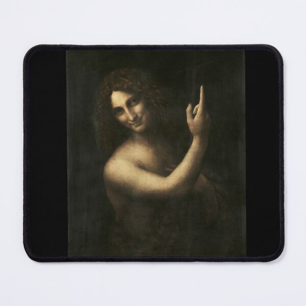 Item preview, Saint John the Baptist by Leonardo da Vinci | High Renaissance Religious Portrait Print designed and sold by artofuniverse.