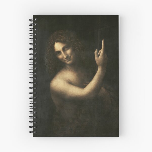 Item preview, Saint John the Baptist by Leonardo da Vinci | High Renaissance Religious Portrait Print designed and sold by artofuniverse.