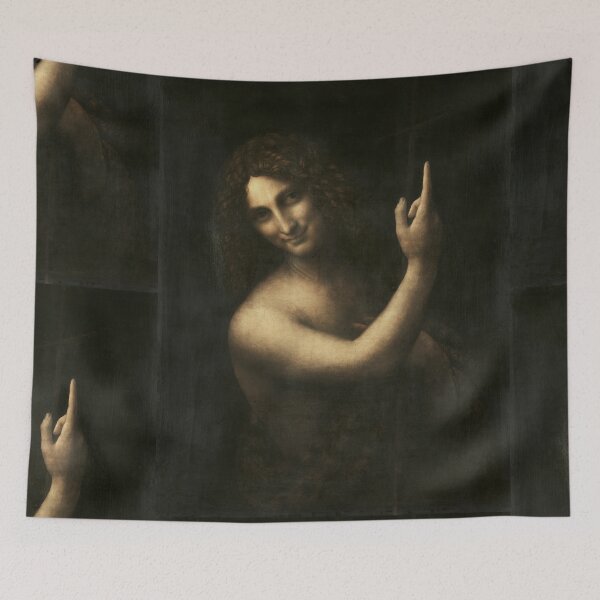 Item preview, Saint John the Baptist by Leonardo da Vinci | High Renaissance Religious Portrait Print designed and sold by artofuniverse.