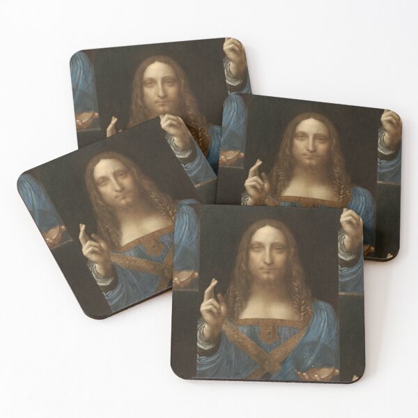 Item preview, Salvator Mundi by Leonardo da Vinci | High Renaissance Religious Portrait Wall Art Print designed and sold by artofuniverse.