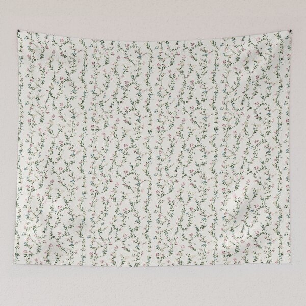 Item preview, Dainty Wildflower Vine Pattern | Minimalist Pastel Floral Aesthetic | Cottagecore Climbing Garden Blooms | Soft Girl Aesthetic Wildflowers | Delicate Meadow Flower Pattern designed and sold by VivaFy.