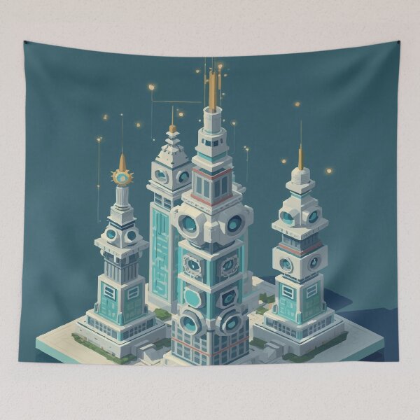 Item preview, The Blue City designed and sold by AbstractAnom.