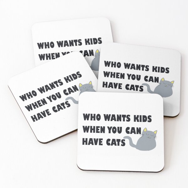 Item preview, Who Wants Kids When You Can Have Cats (Grey Cat) (Transparent Background) designed and sold by Designs by Sara Felton.