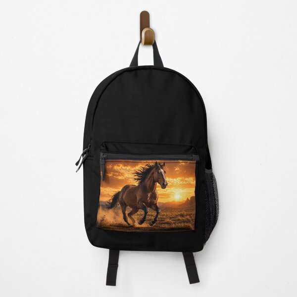 Item preview, Wild Mustang Running at Sunset – Freedom Horse Western Art designed and sold by QuarterHorseArt by Just my Studio.