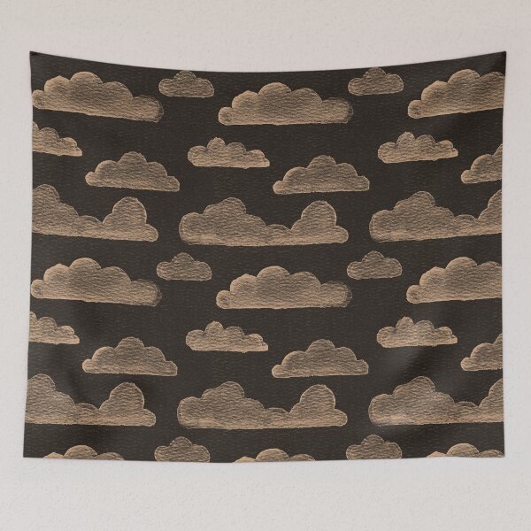 Item preview, Dreamtime Clouds Watercolor Pattern - Coal + Melon designed and sold by Irene Estelle.