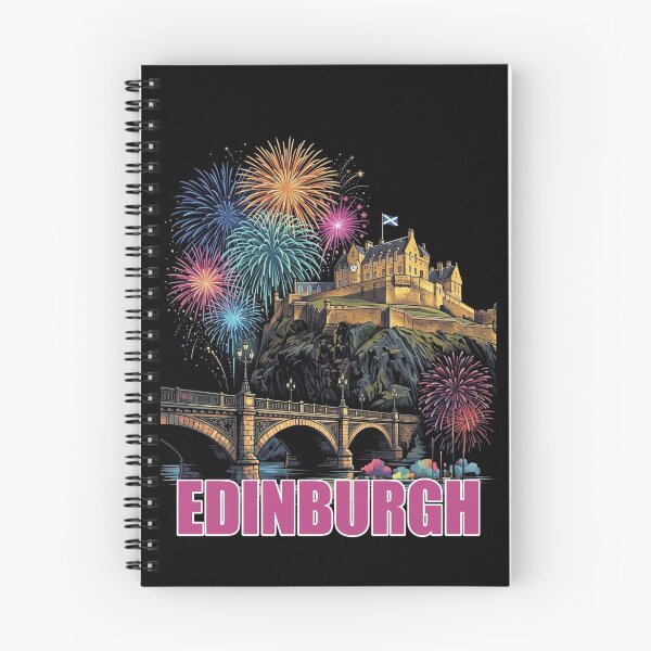 Item preview, Edinburgh Castle Fireworks Art - Vibrant Scottish Graphic designed and sold by Loom on the Loch.