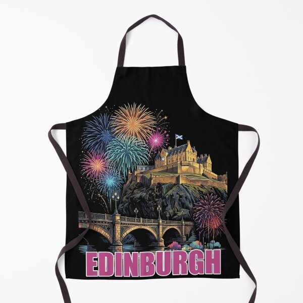Item preview, Edinburgh Castle Fireworks Art - Vibrant Scottish Graphic designed and sold by Loom on the Loch.