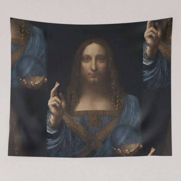 Item preview, Salvator Mundi by Leonardo da Vinci Renaissance Jesus Christ Portrait Poster designed and sold by artofuniverse.