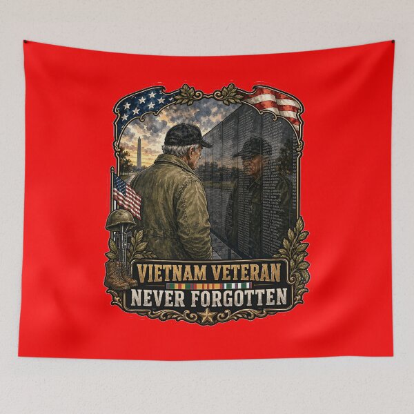 Item preview, Vietnam War Veterans Design Vietnam Veteran Never Forgotten designed and sold by fantasticdesign.