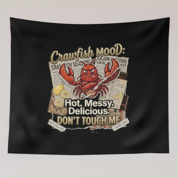 Item preview, Angry Crawfish Mood Don't Touch Me Funny Cajun Boil T-Shirt Design Graphic  designed and sold by justyna-s28.