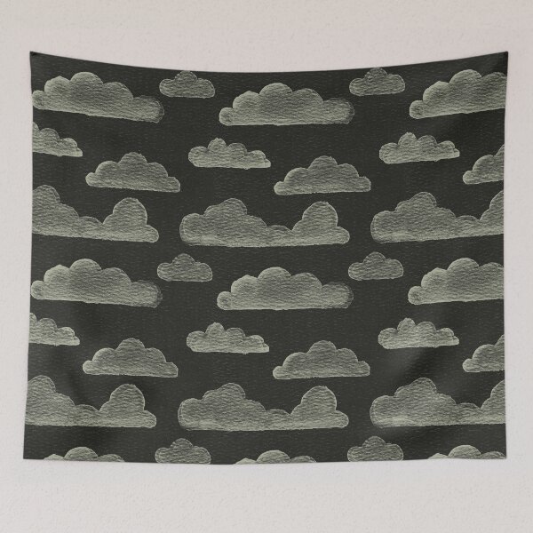 Item preview, Dreamtime Clouds Watercolor Pattern - Coal + Tea designed and sold by Irene Estelle.