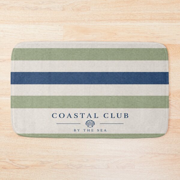 Item preview, Coastal Club Striped Pattern – Minimalist Beach Aesthetic in Sage Green & Navy designed and sold by TheSlowShore.
