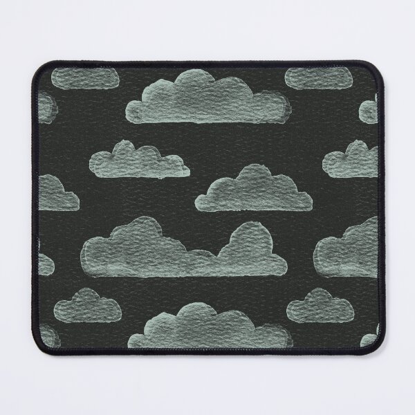 Item preview, Dreamtime Clouds Watercolor Pattern - Coal + Mint designed and sold by Irene Estelle.
