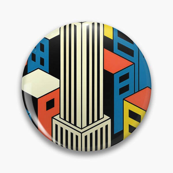 Item preview, New York - Empire State - Vintage travel poster in the style of Fernand Léger designed and sold by PrintableTravel.