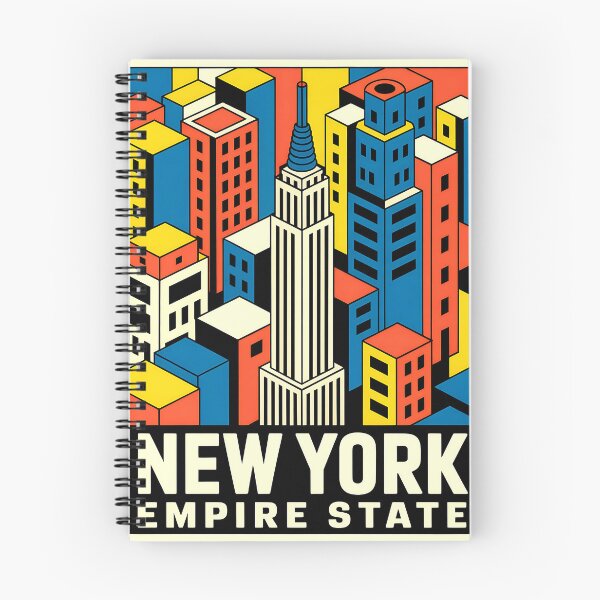 Item preview, New York - Empire State - Vintage travel poster in the style of Fernand Léger designed and sold by PrintableTravel.
