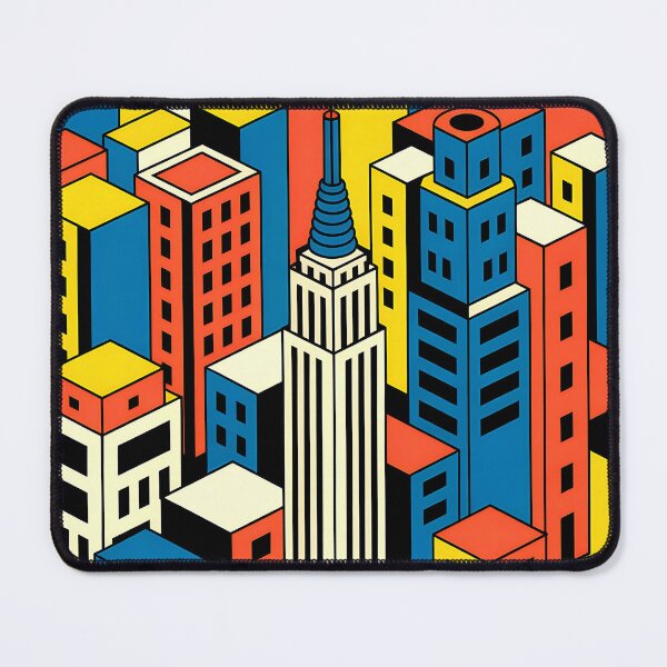 Item preview, New York - Empire State - Vintage travel poster in the style of Fernand Léger designed and sold by PrintableTravel.