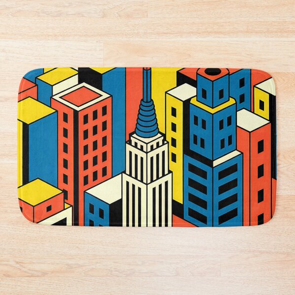 Item preview, New York - Empire State - Vintage travel poster in the style of Fernand Léger designed and sold by PrintableTravel.